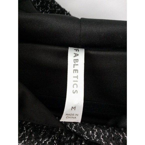 Women's Fabletics Yukon Space Dyed Black White Hoodie Size M - Picture 4 of 5